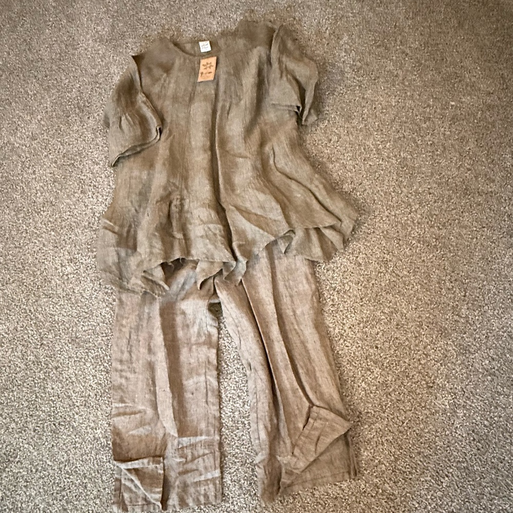 Whimsical Linen Pant/Top Set